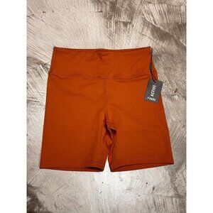 LAHANA ACTIVE WOMEN'S ORANGE 'ARCHER' BIKER SHORT / LARGE / ATHLEISURE / NWT